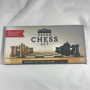Chronicle Books Paper Chess Set - Black and Tan
